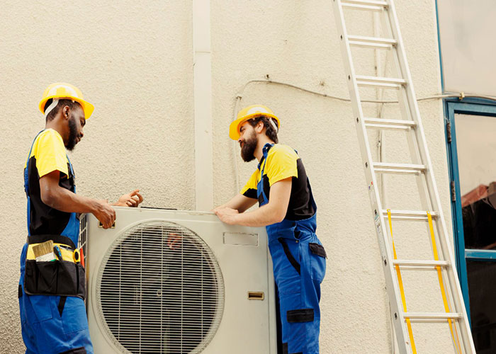 Air duct cleaning technician